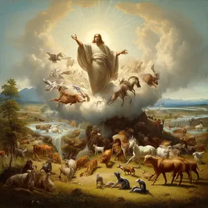 24. In rekel je Bog: »Naj zemlja rodi žive bitje po svojih vrstah: živino, plazilce in divje živali na zemlji, po svojih vrstah.« In tako je bilo.