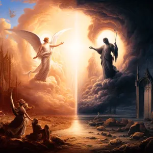 4. In videl je Bog, da je luč dobra. In Bog je ločil luč od teme.