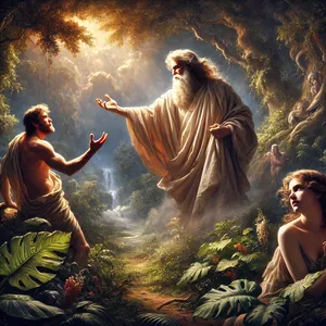 17. Človeku je rekel: Ker si poslušal glas svoje žene in jedel z drevesa, za katero sem ti zapovedal in rekel: Ne jej z njega!, naj bo zaradi tebe prekleta zemlja: s trudom se boš preživljal od nje vse dni svojega življenja.