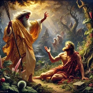 18. Trnje in osat ti bo rodila, jedel boš poljsko rastlinje.