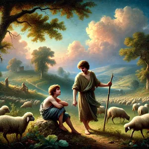 2. Nato je rodila še njegovega brata Abela. Abel je postal pastir drobnice, Kajn pa poljedelec.