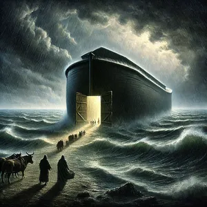 1. Gospod je rekel Noetu: »Vstopi v ladjo ti in vsa tvoja družina, kajti videl sem, da si ti edini pravičen pred menoj v tem rodu.