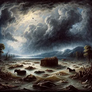 21. Zgodilo se je, da je poginilo vse meso, kar se je gibalo na zemlji, ptice, živina, zveri in vse laznine, ki so lezle po zemlji, in vsi ljudje.