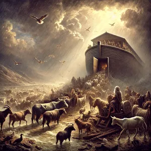 17. Pripelji ven vse živeži, ki so s teboj, vse vrste: ptice, živino in vse, kar se plazi po zemlji, da se bodo množili po zemlji, rodovitni bodo in se bodo razmnožili na zemlji.«