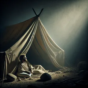 21. Pil je vino, se opil in ležal nag v svojem šotoru.